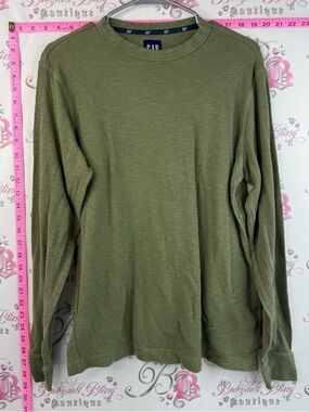 GAP long sleeve thermal dark army Olive Green Long Sleeve Thermal Shirt